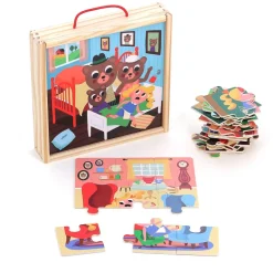 Vilac Wooden Puzzle 4x9 Pieces, Goldilocks by Ingela P. Arrhenius