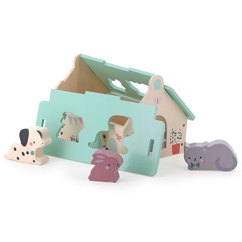 Vilac Wooden Shape Sorter, Little Farm with Animal Figures