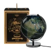Vintage Globe Lamp, Illuminated Globe - City Lights