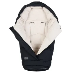 Voksi Footmuff, City North Stroller Bag, OEKO-TEX - Black Cream