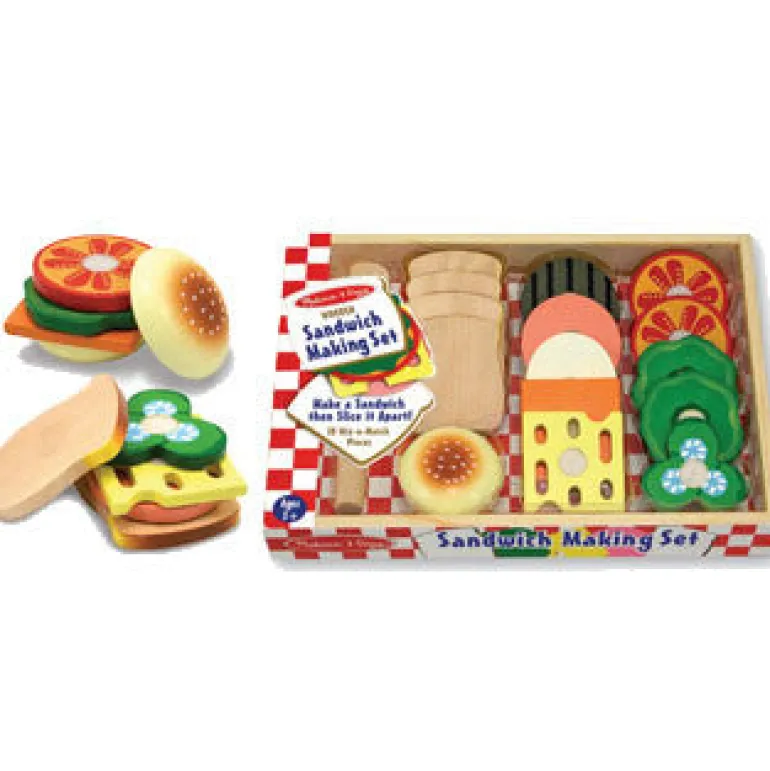 Wooden Play Food, Sandwich Set
