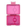 Yumbox Snack Lunchbox with 3 Compartments – Sparkle Pink Glitter/Pink Clear