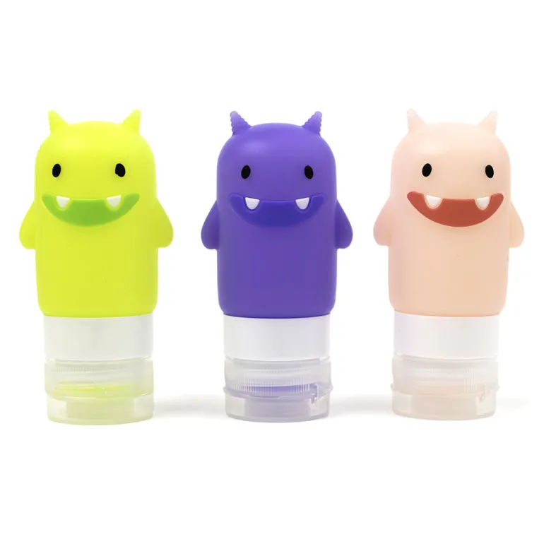 Yumbox Squeezy Monsters Bottles, Dressing Flasks - Set of 3